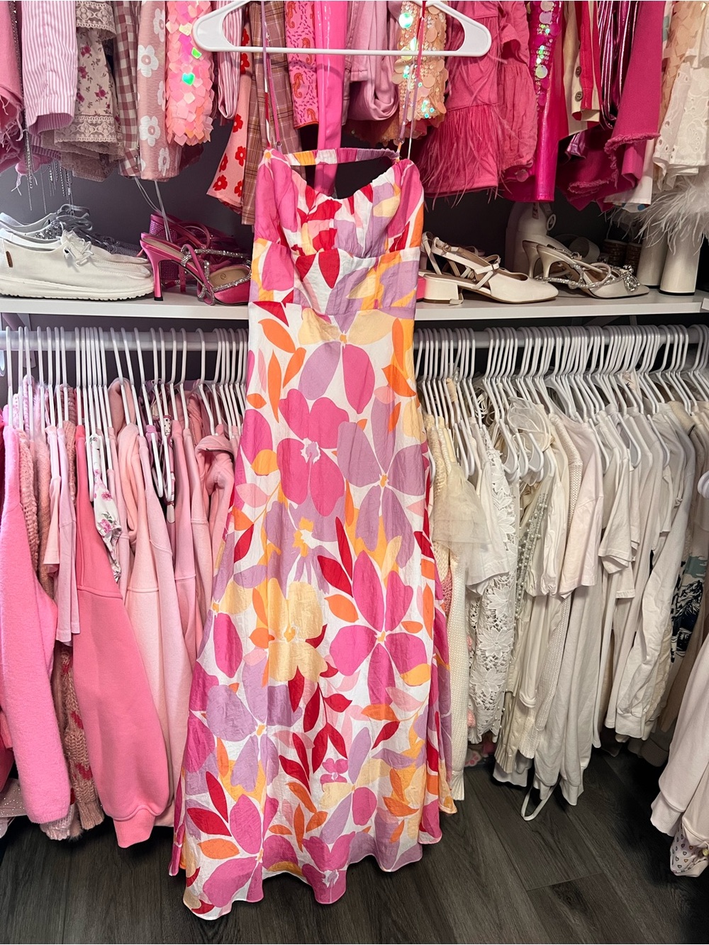 Hello Molly-Floral Pink Multi-Color Sundress